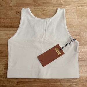 Girlfriend Collective Dylan Tank Bra White